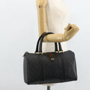 GUCCI GG Supreme Web Sherry Line Hand Bag PVC Black Gold 40 02 007 Auth 177821-23