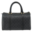 GUCCI GG Supreme Web Sherry Line Hand Bag PVC Black Gold 40 02 007 Auth 177821-3