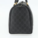 GUCCI GG Supreme Web Sherry Line Hand Bag PVC Black Gold 40 02 007 Auth 177821-5