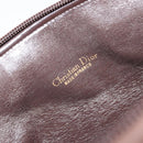 Christian Dior Trotter Canvas Shoulder Bag Brown Gold Auth 177825-19