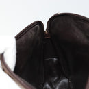 Christian Dior Trotter Canvas Shoulder Bag Brown Gold Auth 177825-21