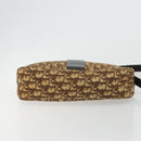 Christian Dior Trotter Canvas Shoulder Bag Brown Gold Auth 177825-5