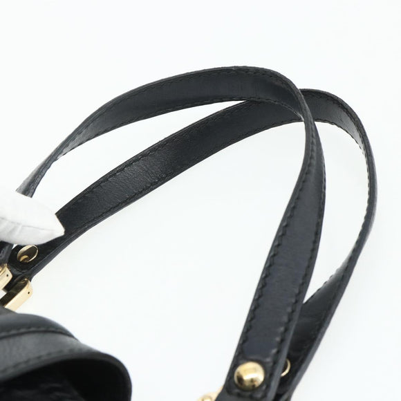 GUCCI GG Canvas Guccissima Tote Bag Leather Black Gold 233609 Auth 177826A