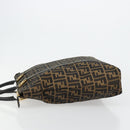 FENDI Zucca Canvas Tote Bag Black Brown Auth 177827A-4