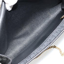 Christian Dior Trotter Canvas Chain Shoulder Bag Black Gold Auth 177828A-11