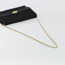 Christian Dior Trotter Canvas Chain Shoulder Bag Black Gold Auth 177828A-7