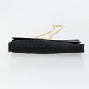 Christian Dior Trotter Canvas Chain Shoulder Bag Black Gold Auth 177828A-5