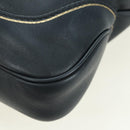 GUCCI Jackie Bamboo Shoulder Bag Leather Black Gold 281178 Auth 177840SAM-14