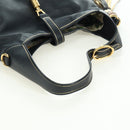 GUCCI Jackie Bamboo Shoulder Bag Leather Black Gold 281178 Auth 177840SAM-7