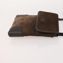 LOEWE PRADA Schultertasche Wildleder Nylon 4er Set Braun Marineblau Auth 177843-23