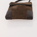 LOEWE PRADA Schultertasche Wildleder Nylon 4er Set Braun Marineblau Auth 177843-25