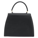 CELINE Hand Bag Leather Black Gold Auth 177844-2