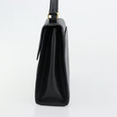 CELINE Hand Bag Leather Black Gold Auth 177844-4