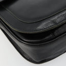 SAINT LAURENT Shoulder Bag Leather Black Gold Auth 177846-15