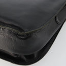 SAINT LAURENT Shoulder Bag Leather Black Gold Auth 177846-16