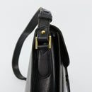 SAINT LAURENT Shoulder Bag Leather Black Gold Auth 177846-9