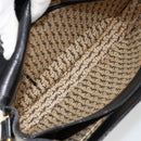SAINT LAURENT Shoulder Bag Leather Black Gold Auth 177846-11