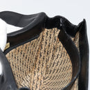 SAINT LAURENT Shoulder Bag Leather Black Gold Auth 177846-19