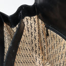 SAINT LAURENT Shoulder Bag Leather Black Gold Auth 177846-20