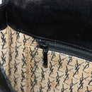 SAINT LAURENT Shoulder Bag Leather Black Gold Auth 177846-21