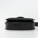 SAINT LAURENT Shoulder Bag Leather Black Gold Auth 177846-5