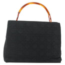 Christian Dior Canage Lady Dior Hand Bag Nylon Black Silver Auth 177847-13