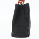 Christian Dior Canage Lady Dior Hand Bag Nylon Black Silver Auth 177847-3