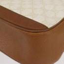 GUCCI GG Supreme Shoulder Bag PVC White Gold 116 02 076 Auth 177848-11