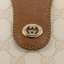 GUCCI GG Supreme Shoulder Bag PVC White Gold 116 02 076 Auth 177848-14