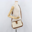 GUCCI GG Supreme Shoulder Bag PVC White Gold 116 02 076 Auth 177848-25