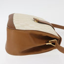 GUCCI GG Supreme Shoulder Bag PVC White Gold 116 02 076 Auth 177848-4