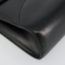 GUCCI Shoulder Bag Leather Black Gold Auth 177849-14