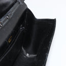 GUCCI Shoulder Bag Leather Black Gold Auth 177849-19