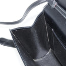 GUCCI Shoulder Bag Leather Black Gold Auth 177849-20