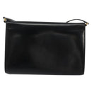 GUCCI Shoulder Bag Leather Black Gold Auth 177849-2