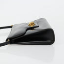 GUCCI Shoulder Bag Leather Black Gold Auth 177849-4