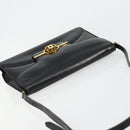 GUCCI Shoulder Bag Leather Black Gold Auth 177849-6