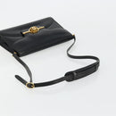 GUCCI Shoulder Bag Leather Black Gold Auth 177849-7