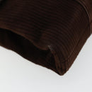 BVLGARI Shoulder Bag Corduroy Brown Silver Auth 177850A-11