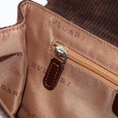 BVLGARI Shoulder Bag Corduroy Brown Silver Auth 177850A-20