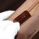 BVLGARI Shoulder Bag Corduroy Brown Silver Auth 177850A-22