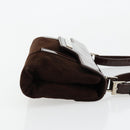 BVLGARI Shoulder Bag Corduroy Brown Silver Auth 177850A-4