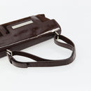 BVLGARI Shoulder Bag Corduroy Brown Silver Auth 177850A-7