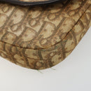 Christian Dior Trotter Canvas Shoulder Bag Brown Gold Auth 177851-9