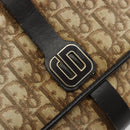 Christian Dior Trotter Canvas Shoulder Bag Brown Gold Auth 177851-17