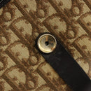 Christian Dior Trotter Canvas Shoulder Bag Brown Gold Auth 177851-18