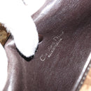 Christian Dior Trotter Canvas Shoulder Bag Brown Gold Auth 177851-19