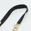 PRADA Chain Shoulder Bag Leather Navy Gold Auth 177855A-8