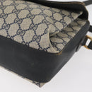 GUCCI GG Supreme Sherry Line Shoulder Bag PVC Navy Gold 904 02 084 Auth 177864-15