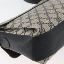 GUCCI GG Supreme Sherry Line Shoulder Bag PVC Navy Gold 904 02 084 Auth 177864-16